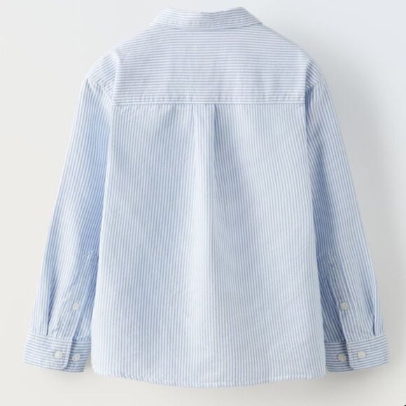 Zara STRIPED OXFORD SHIRT size 14 - Picture 3 of 13